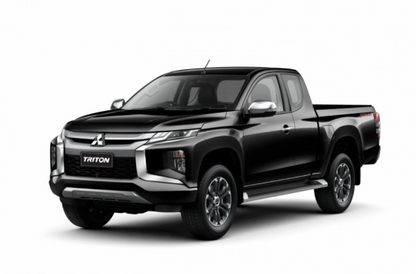 2 x Black Door Handle Bowl Trim for Mitsubishi L200 Triton (2015-2020)