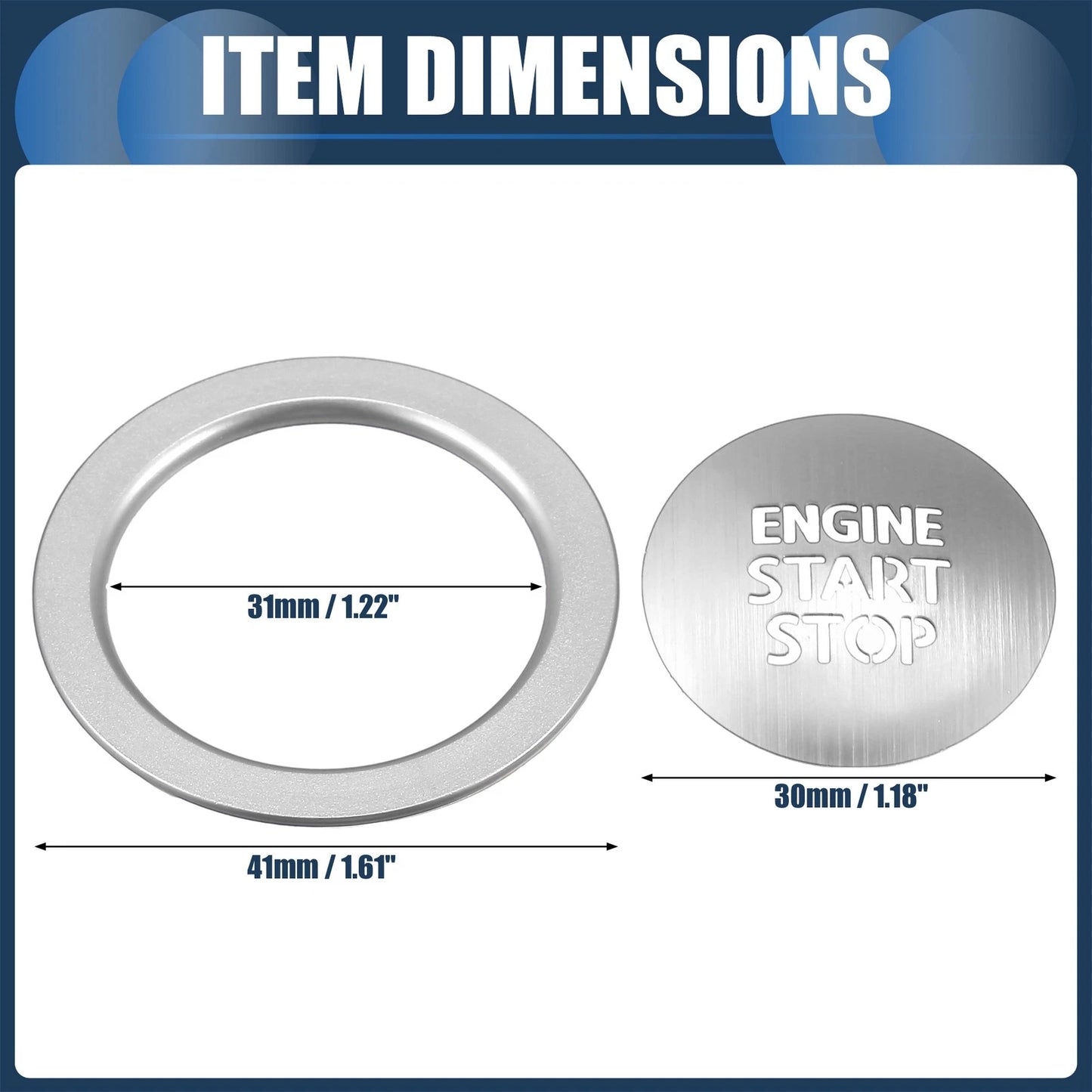 Engine Start Stop Button Cover Set for Toyota Alphard 30 Series (2015-2020)