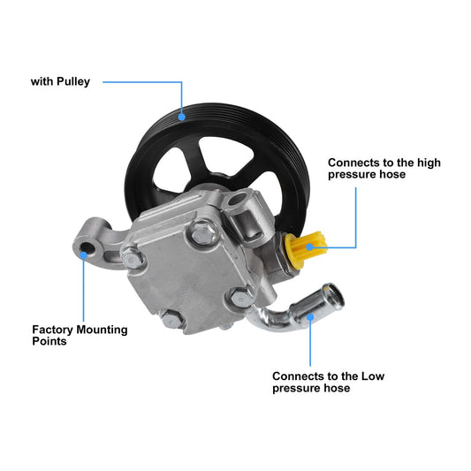 1x Power Steering Pump with Pulley for Chevy Traverse (2009-2017)