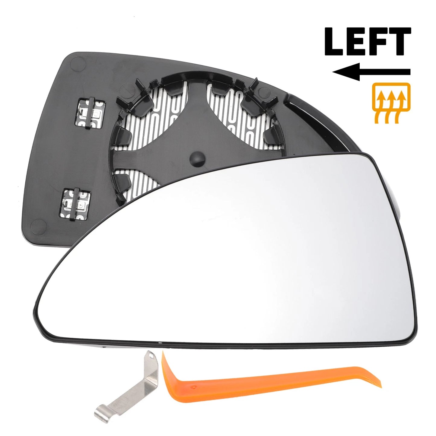 Heated Left Driver Side Mirror Glass Replacement for Chevy Impala (2006-2013)