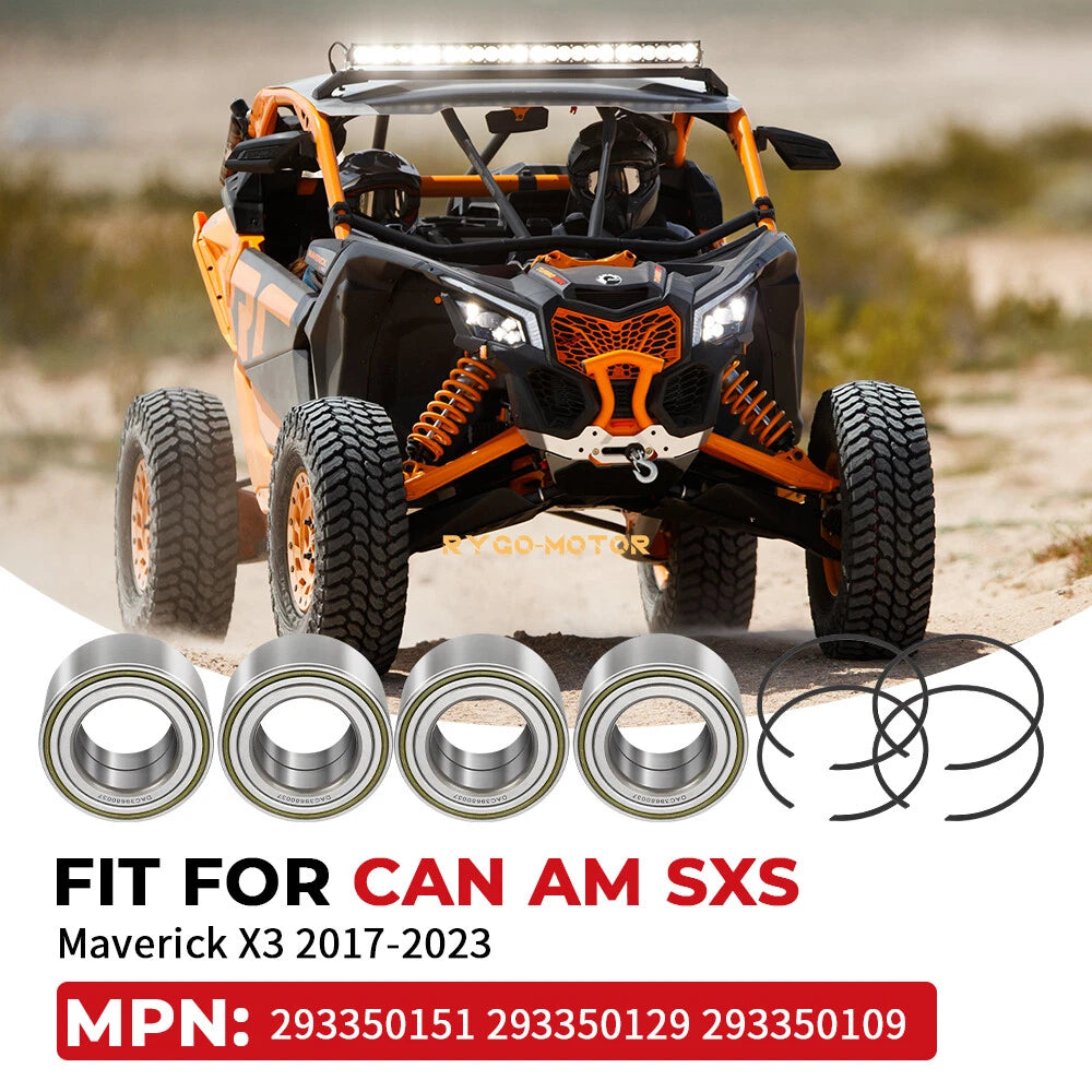 2 x Front and Rear Wheel Bearings for Can-Am Maverick X3 (2017–2023)