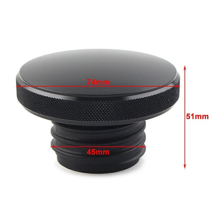 Chrome Fuel Tank Gas Cap Cover for Harley Dyna, Road King, Heritage, Softail (2000-2023)