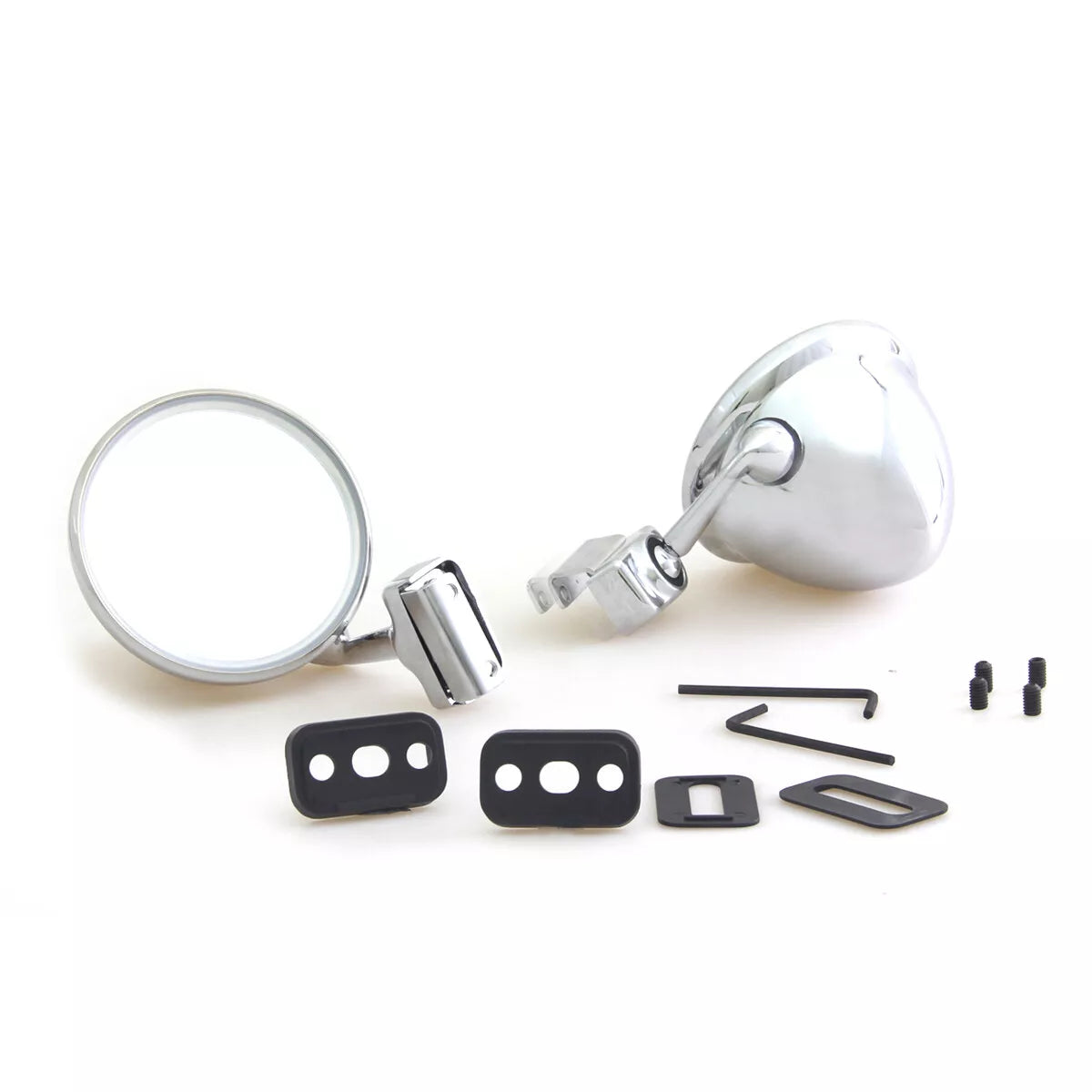 Chrome Door Flat Mirrors for Fender LH Pair