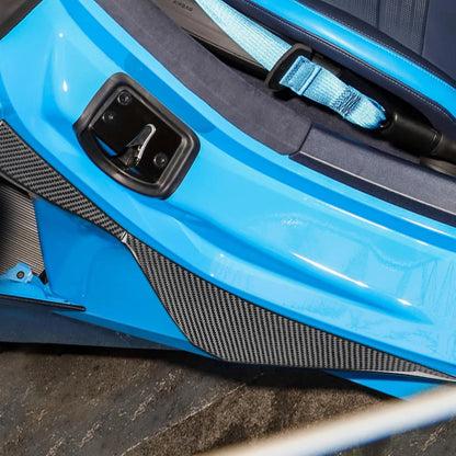 Vinyl Carbon Fiber Door Armrest Side Cover Trim Set for Corvette C8 (2020-2024)