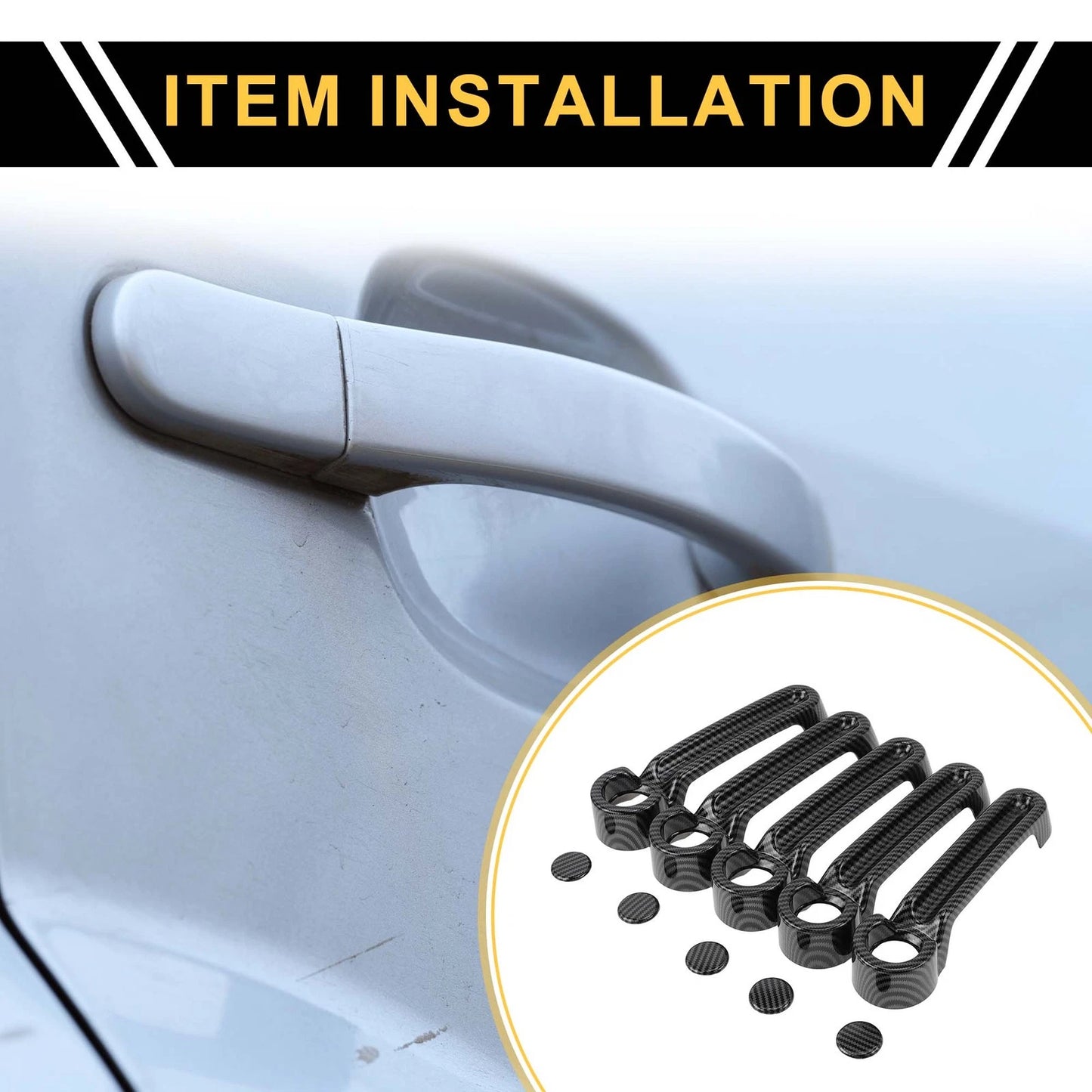 Exterior Door Handle Cover Set for Jeep Wrangler JK JKU (2007-2018)