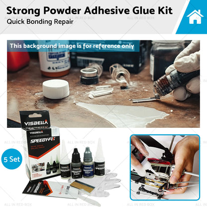5 x Strong Powder Adhesive Glue Kit - Quick Bonding Repair