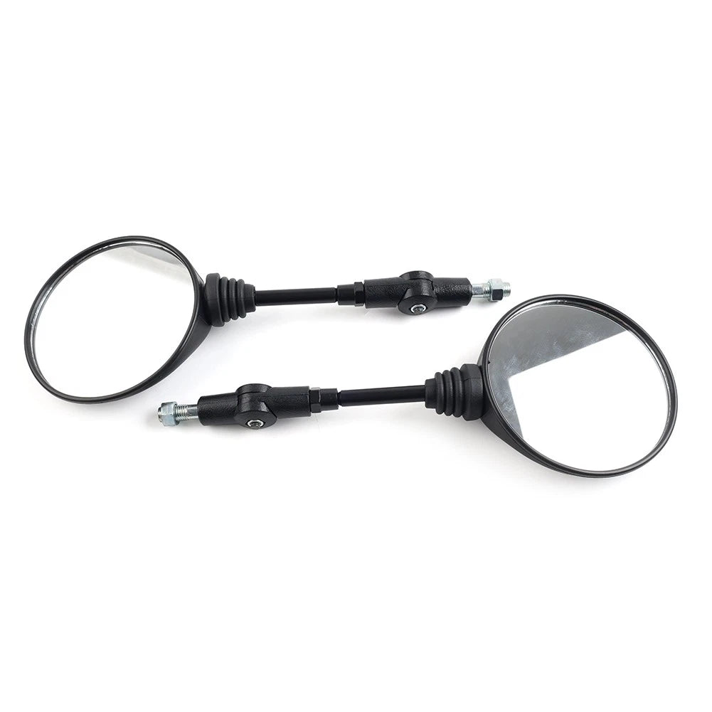 10mm Antifall Folding Round Rearview Mirror for Motorcycle 7/8" Handlebar