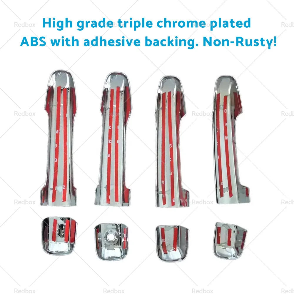 Chrome Door Handle Cover Trim for Toyota Land Cruiser Prado (2009-2023)