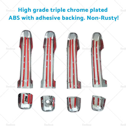 Chrome Door Handle Cover Trim for Toyota Land Cruiser Prado (2009-2023)