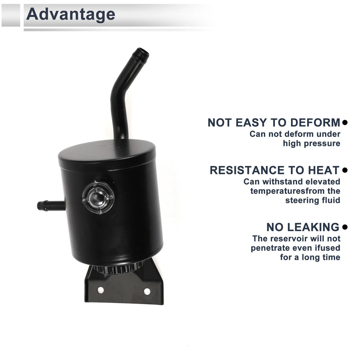 Power Steering Reservoir for Chevrolet Express 2500 3500 (2014-2022) 1 Pc Black