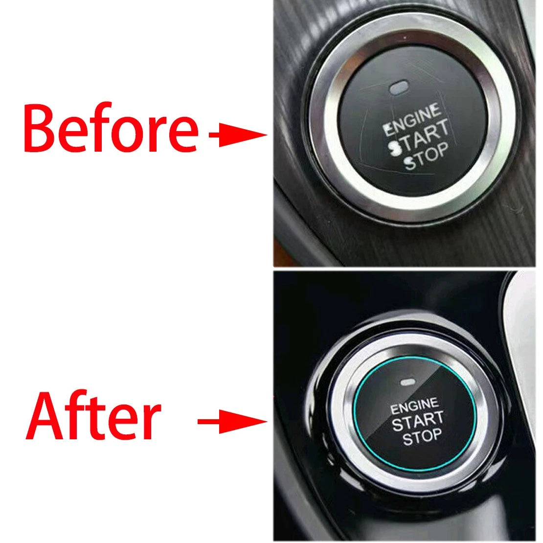 Invisible Engine Ignition Start Stop Button Sticker Covers for Acc Sk