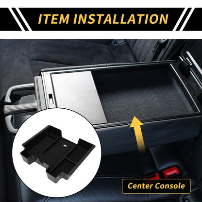 Full Center Console Organizer Tray for Chevy Silverado 1500 Black