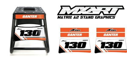 Matrix A2 Motorcycle Stand Stickers - Custom Graphics