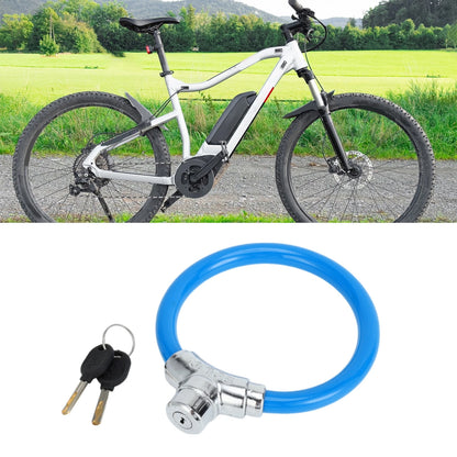 Portable 46cm Anti-Theft Cable Bike Lock for Bicycle - Blue