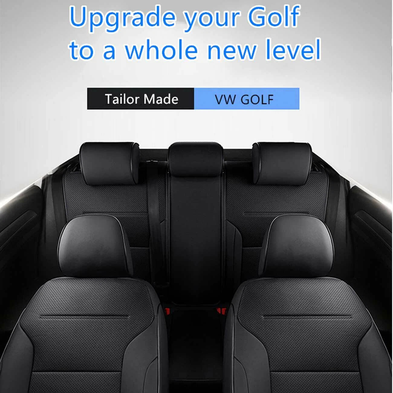Tailor Made PU Leather Seat Covers for VW Golf MK6 (2010-2014) - Mixed Red
