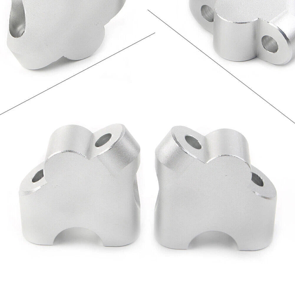 Silver Handlebar Clamp Riser for Suzuki V-Strom DL 650XT DL 1000 (2015-2020)