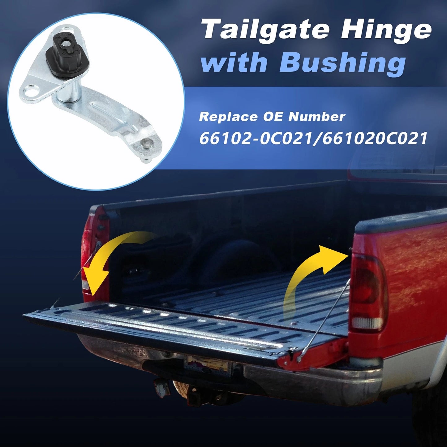 Tailgate Hinge Left DriverSide for Toyota Tundra (2007–2021)
