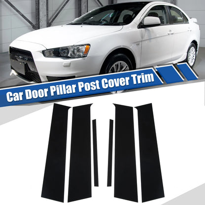Glossy Black Car Door Window Pillar Post Covers for Mitsubishi Lancer (08-17)