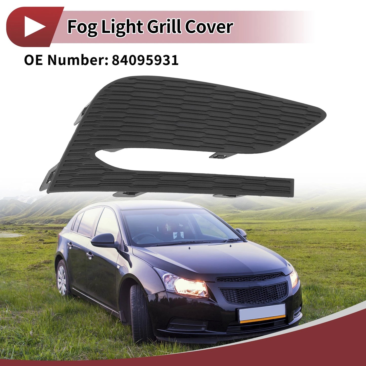1 Pc Front Right Fog Light Grill for Chevy Cruze (2016 - 2018)