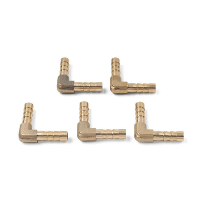 5Pc 5/16" Brass Barbed Pipe Fitting Hose Barb Elbow 90��