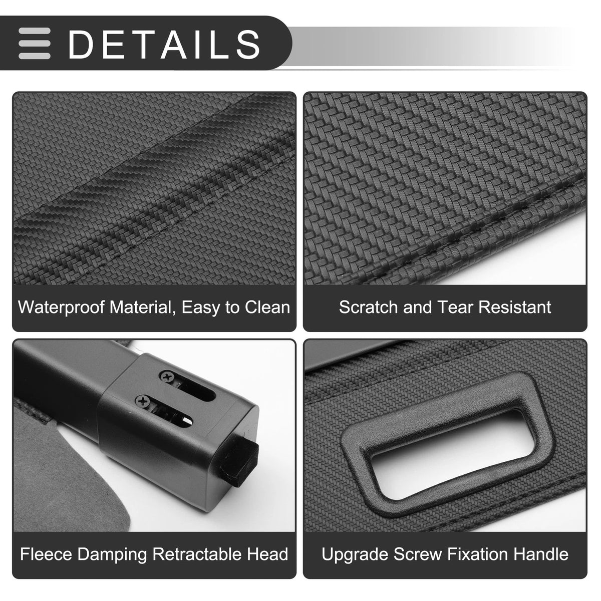 Retractable Cargo Cover for Lexus RX 270 350 450H (2010-2015) Black