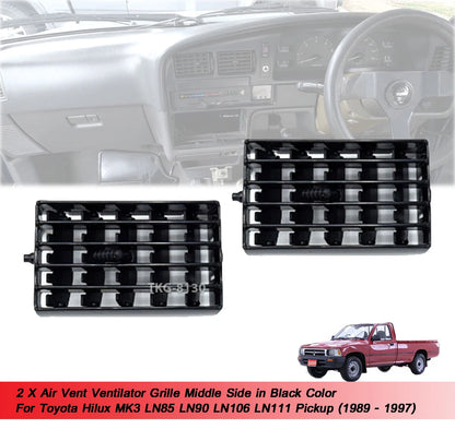 2 x Middle Side Air Vent Grilles for Toyota Hilux MK3 LN85 (1989-1997)