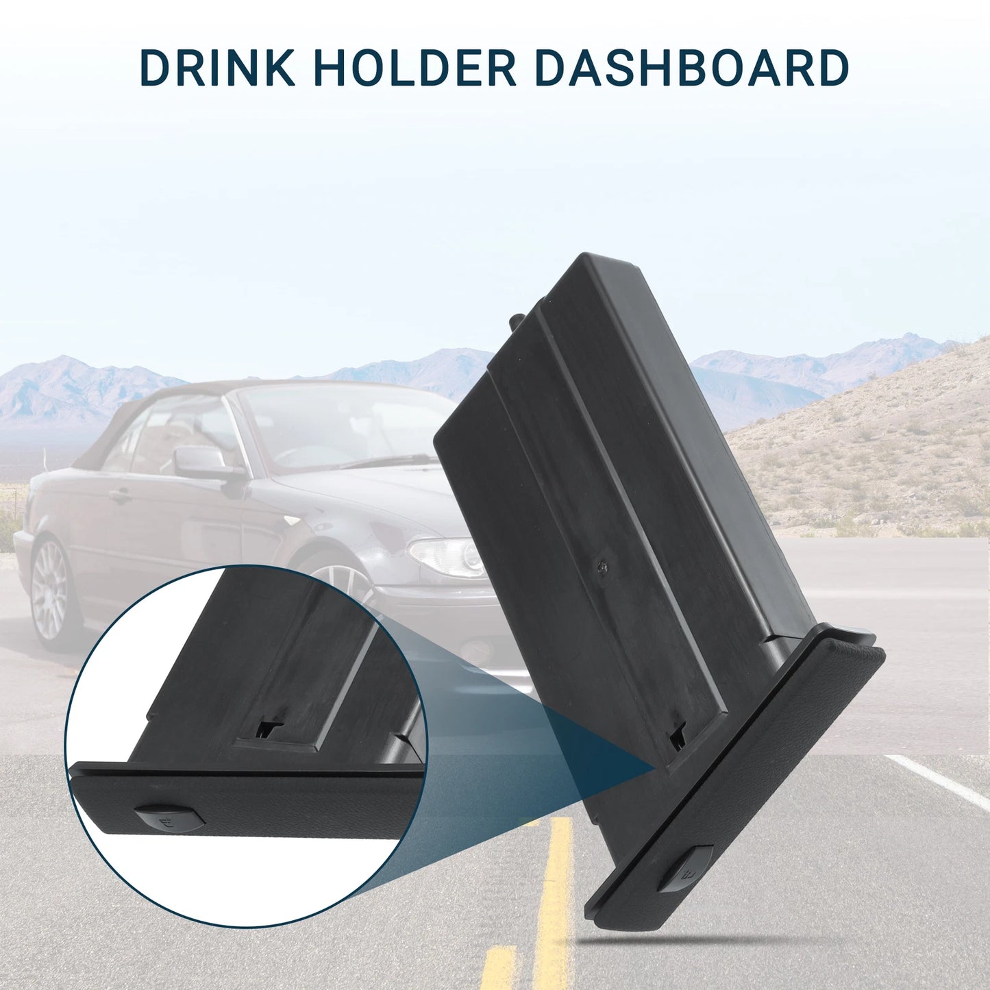 Cup Holder for BMW E60 2004-2010 - Practical Drink Holder Black (2004-2010)