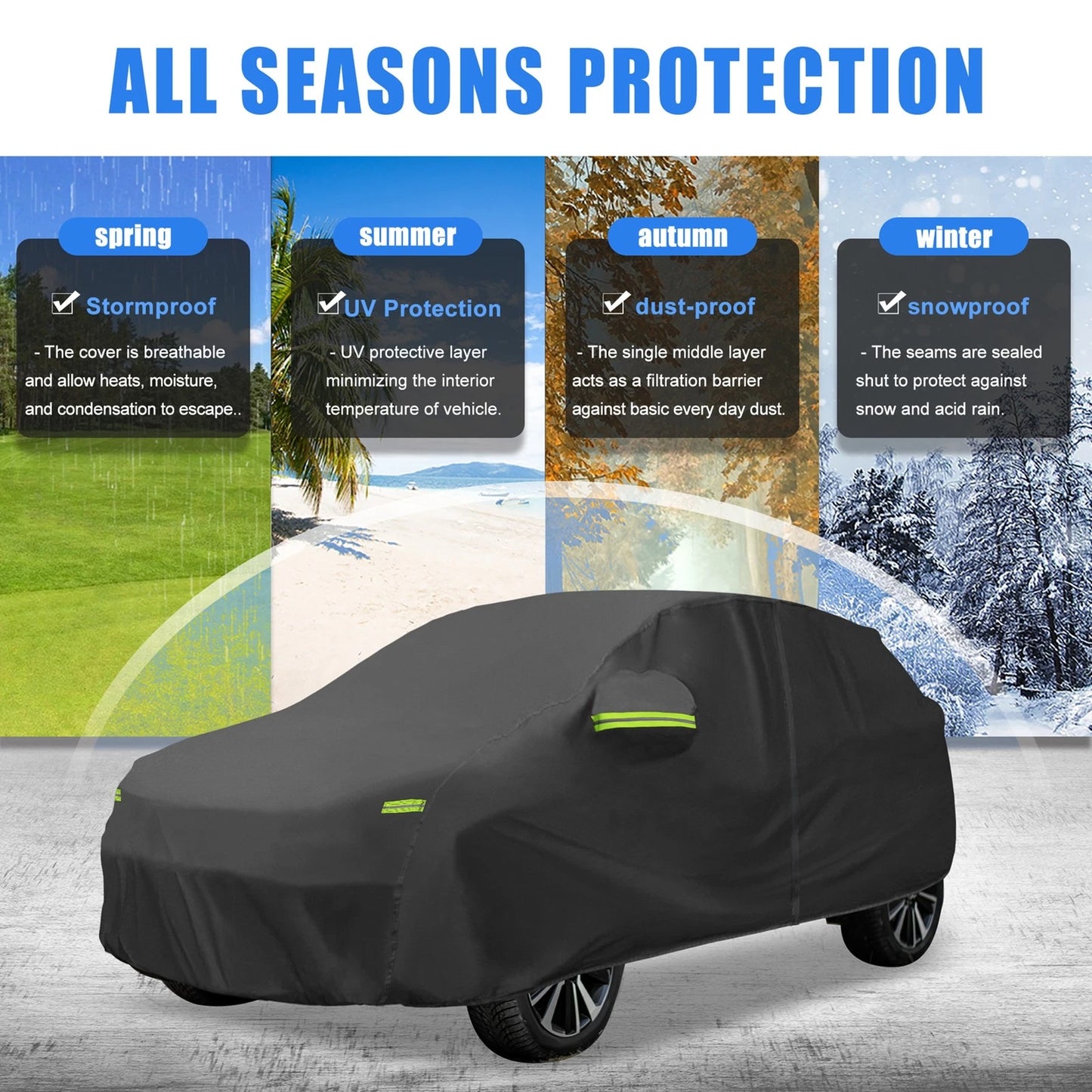 Waterproof Full Car Cover with Zipper for Toyota Yaris Cross (2021–2023)