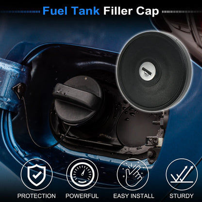 Gas Cap for Peugeot Partner (2008-2020) Black Fuel Tank Cap 1 Set