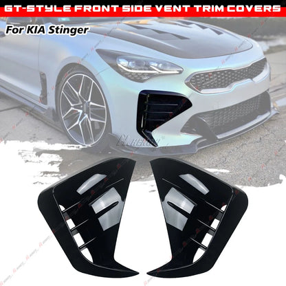 Front Bumper Side Vent Grill Blade Trim Cover for KIA Stinger (2017-2023)