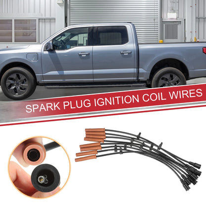 8 Pcs Spark Plug Wire Ignition Coil Cables for Ford F-150 F-250 E-350 Super Duty