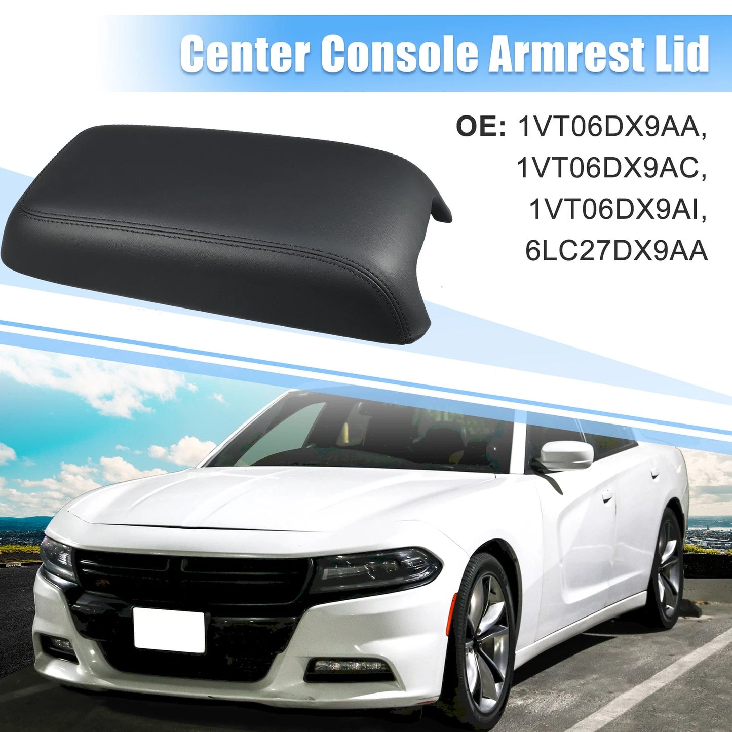 Center Console Armrest Lid Kit for Dodge Charger Chrysler 300