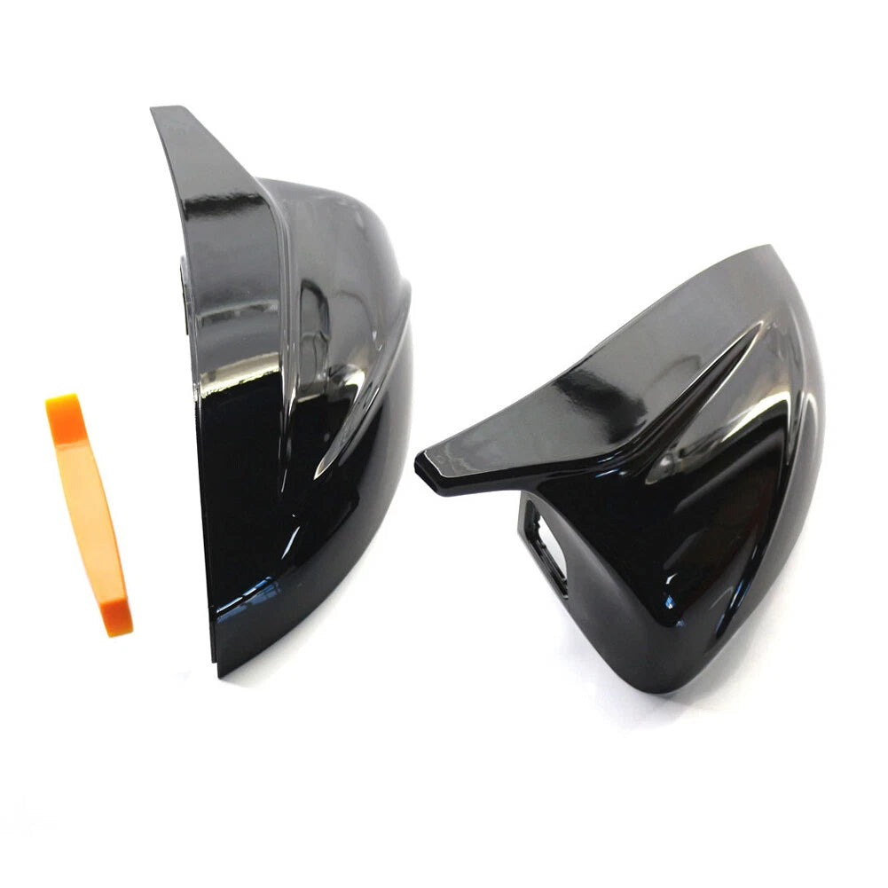 Black Side Mirror Covers w/ Lane Assist for Audi A3/S3/RS3 (2014-2020)