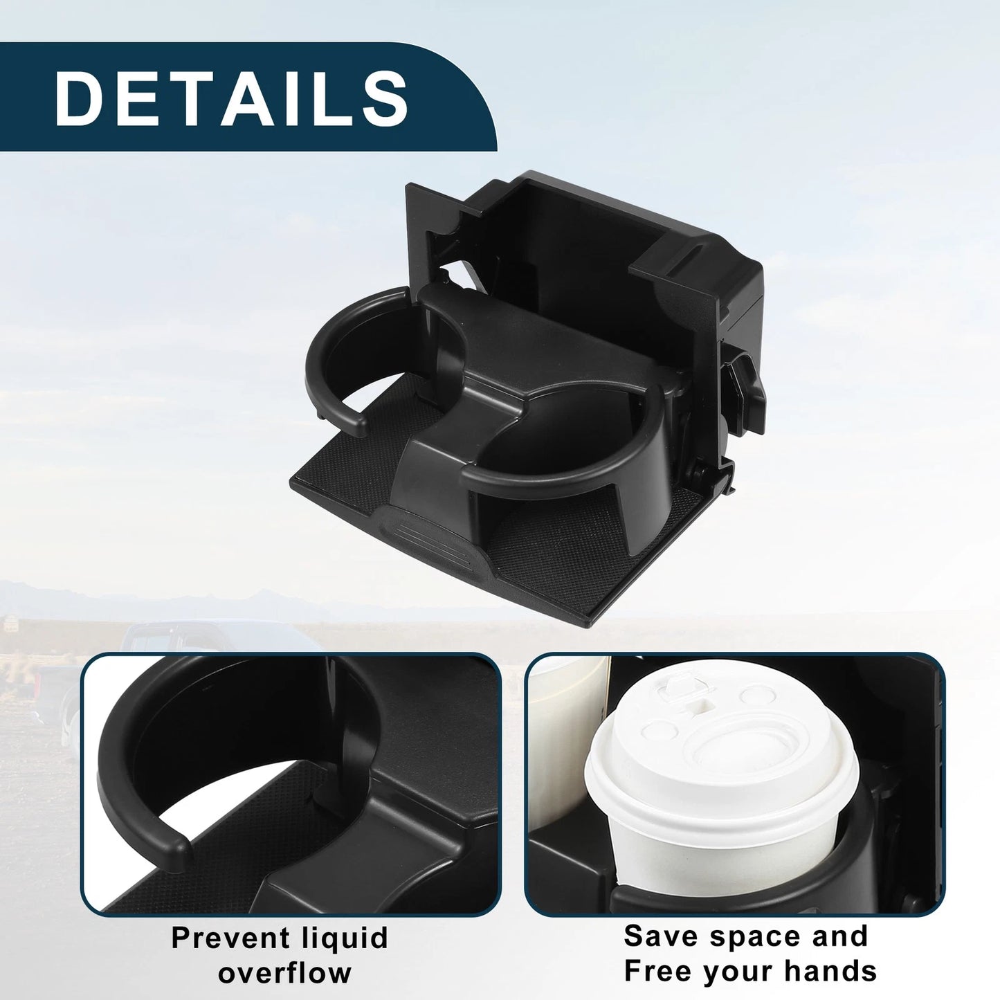 Cup Holder for Nissan Frontier (2005-2023) Black Drink Holder