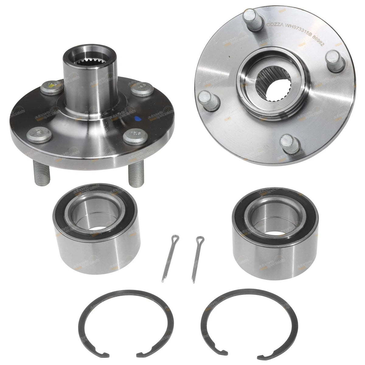 2 x Front Wheel Bearing Hub Kits for Toyota Prius NHW11 (2001–2003)