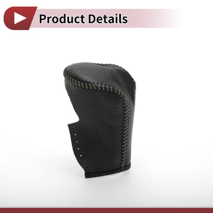 Gear Shift Knob Cover for Honda Accord (2008-2012) Pebbled Black Grey Leather