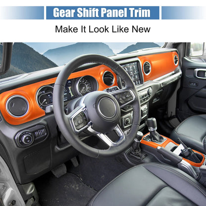 3 x Dashboard Gear Shift Panel Covers for Jeep Wrangler JL JLU Gladiator JT