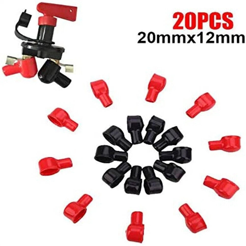 20x Battery Terminal Cover Boots Insulating Protective Lug Cap for Car Marine