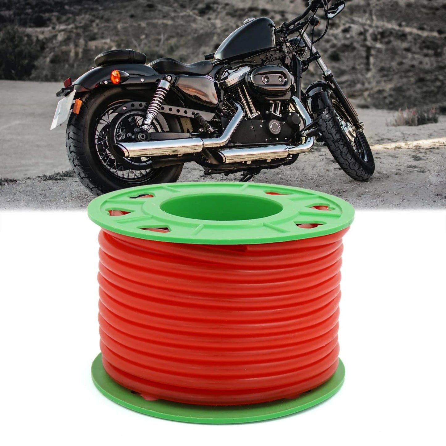 18M Silicone Fuel Petrol Oil Pipe Tube Hose Line 5mm Red for Motorcycle