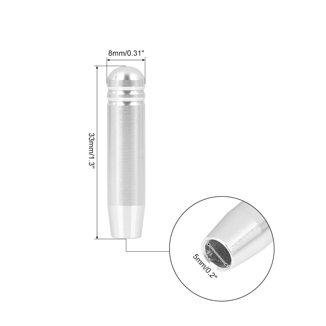 4 Pcs Door Lock Knob Pins Silver Tone for BMW 3 Series (2007-2013)