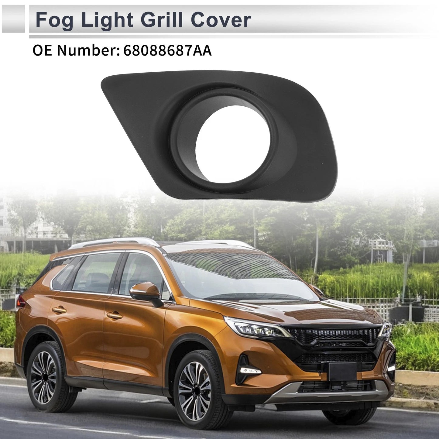 1 Pc Front Left Fog Light Grill for Dodge Journey (2011-2018)