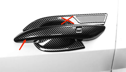 Door Handle Smartkey Cover Trim for 2021-2024 Hyundai Elantra Carbon Fiber