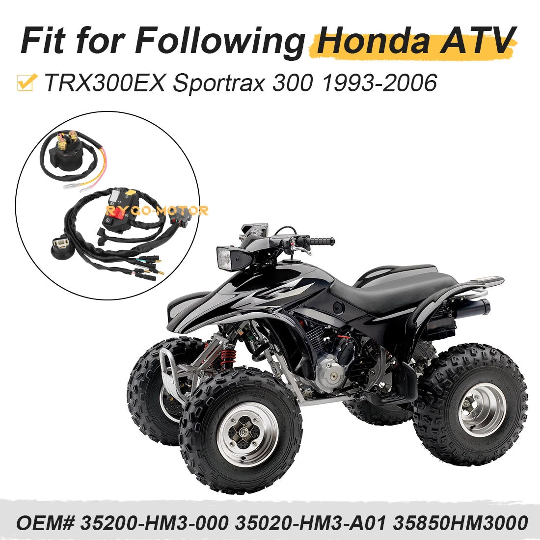 Handlebar & Starter Relay Switch for Honda TRX300EX Sportrax (1993–2006)