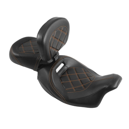 Rider & Passenger Seats Backrest Pad for Harley CVO Road Glide (2009 - 2023)