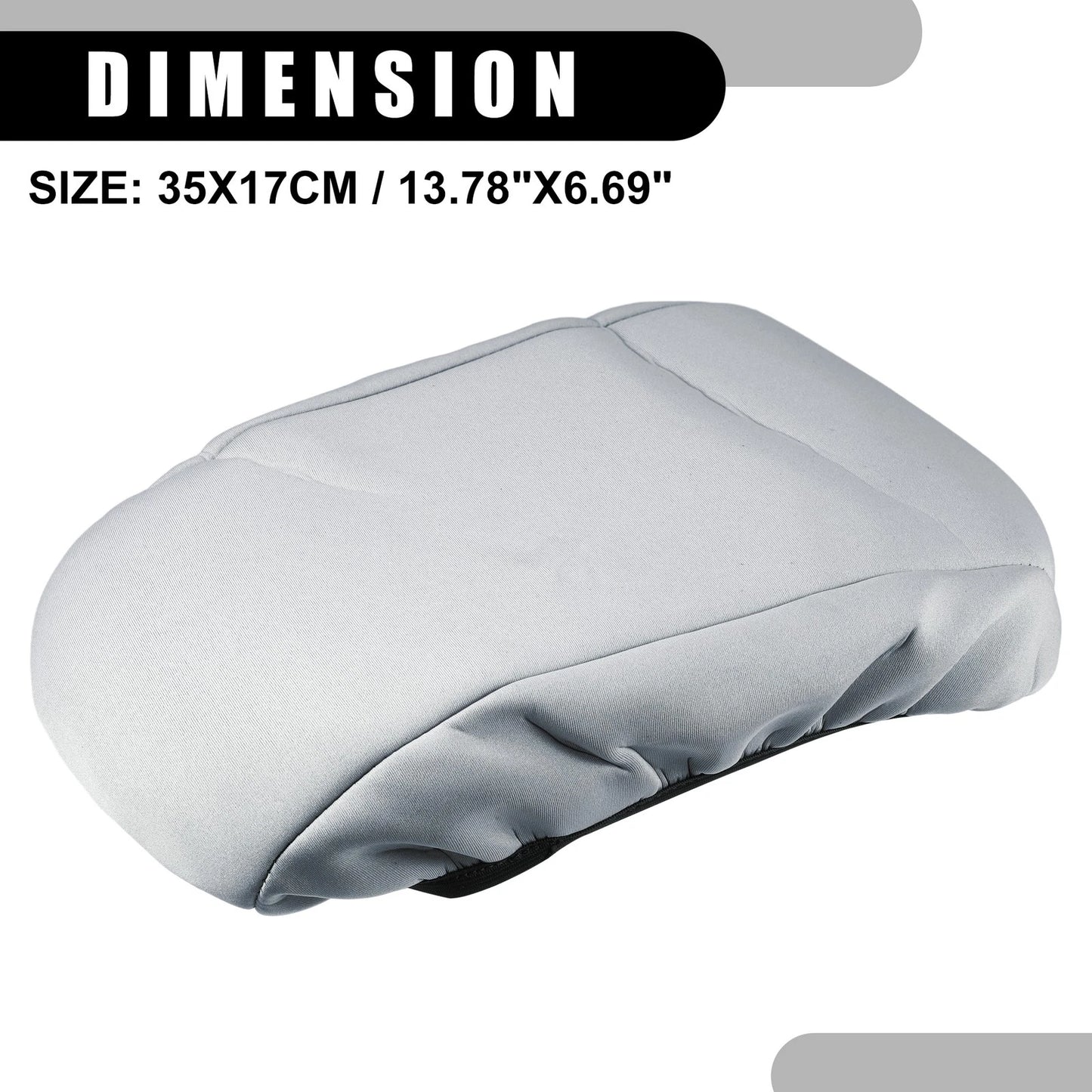 Center Console Armrest Cover for Ford Fusion (2013-2019) Neoprene Gray