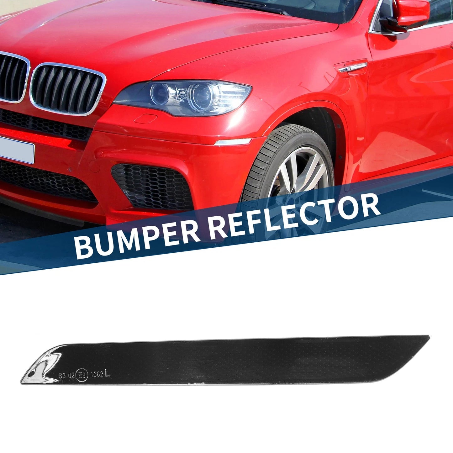 Front Left Bumper Reflector for BMW X6 2008-2014 - Black Reflectors