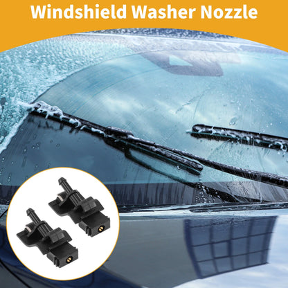 2 x Front Windshield Washer Nozzle Black for Toyota Auris (2012–2015)