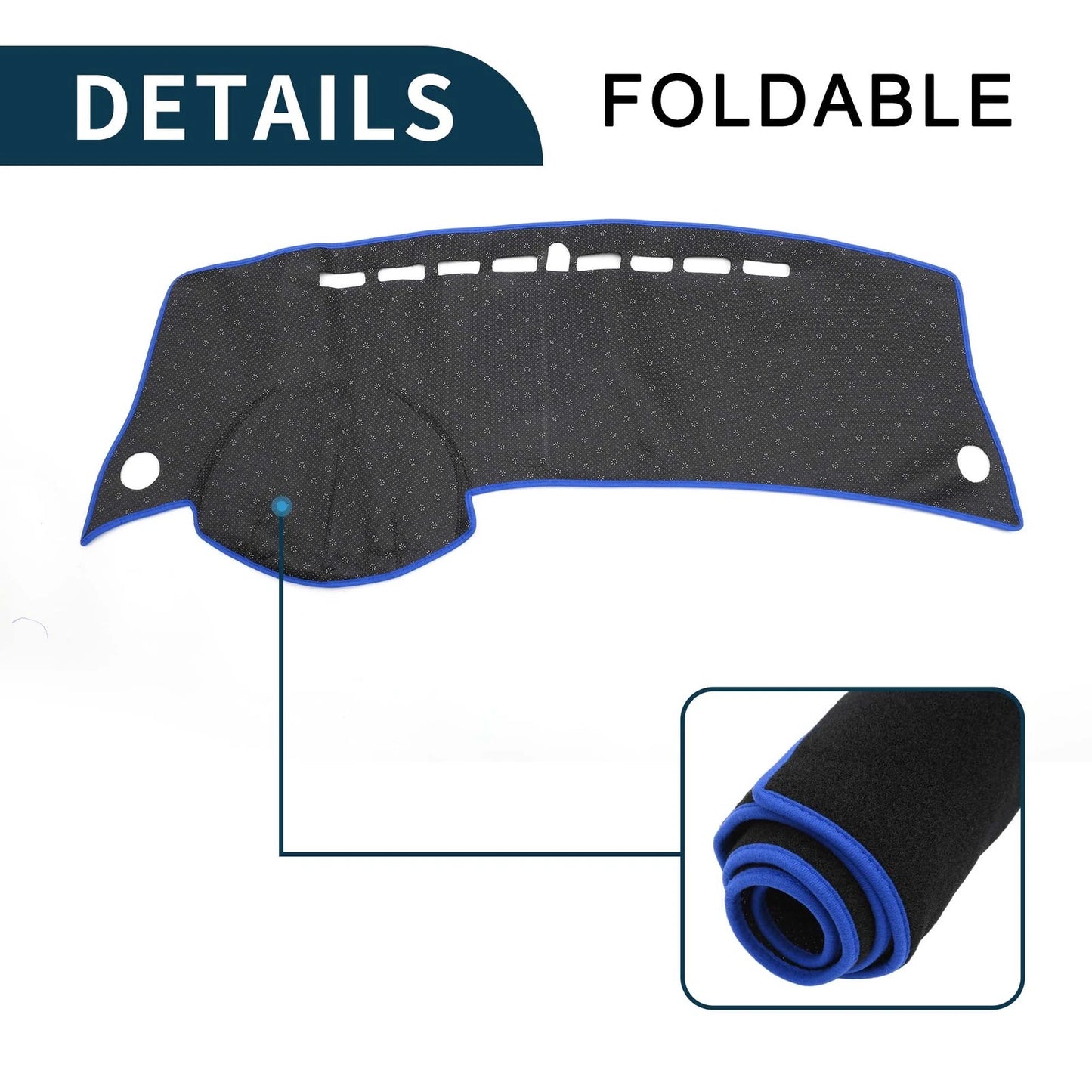 Dashboard Cover Mat for Honda City Grace (2008-2013) Sun Protector Black Blue