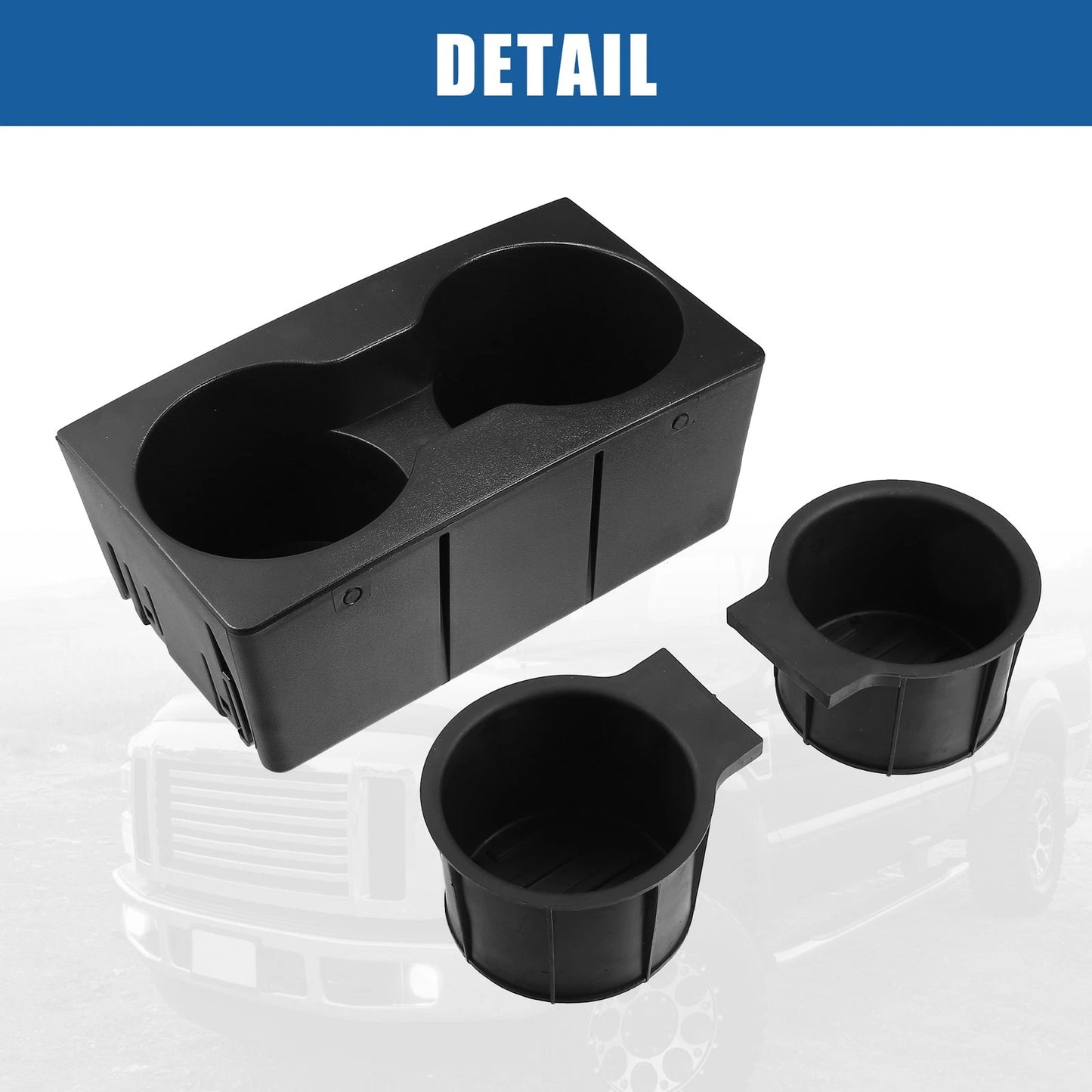 Front Center Console Cup Holder Insert for Ford F250 F350 (2011-2016)