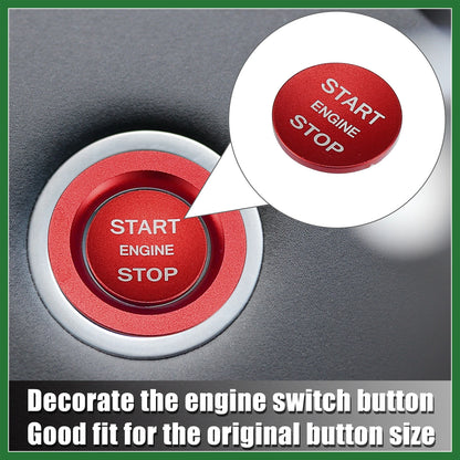 Red Start Stop Button Cover for Land Rover Discovery (2015-2023)
